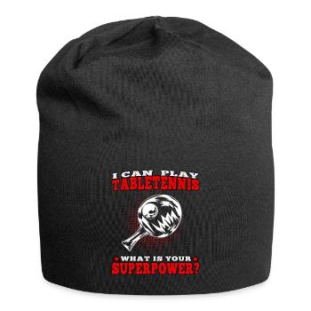 Ich kann Tischtennis spielen Tischtennisspieler - Jersey-Beanie - Schwarz - Vorne