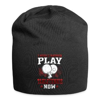 Lieber Tischtennis spielen Tischtennisspieler - Jersey-Beanie - Schwarz - Vorne