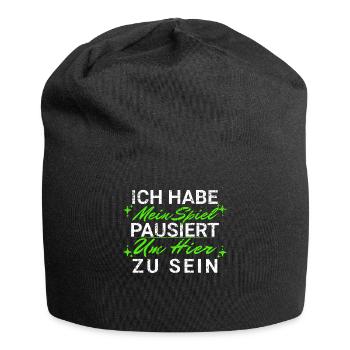Zocker Gamer Spruch Teenager Junge Geburtstag - Jersey-Beanie - Schwarz - Vorne