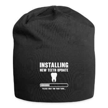 Installing Teeth Dental Work Oral Care Dentist - Jersey Beanie - black - Front
