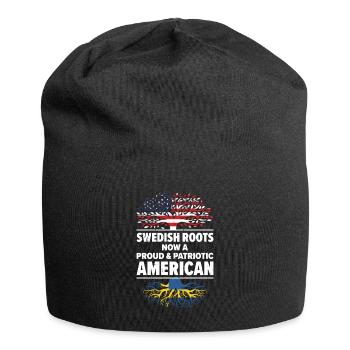 Né en Suède, Suède, Américain, États-Unis - Bonnet en jersey - noir - Devant