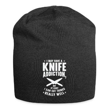 Messersammler Messer Sammeln - Jersey-Beanie - Anthrazit - Vorne