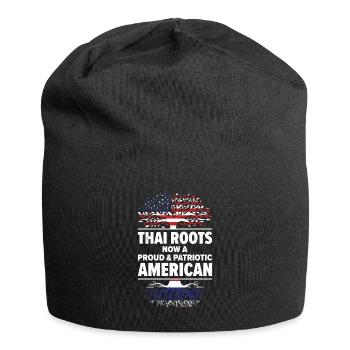 Geboren Thai Thailand Amerikanisch USA - Jersey-Beanie - Schwarz - Vorne