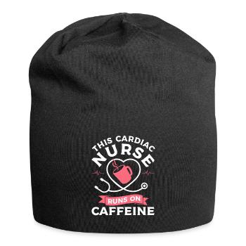 Cette infirmière cardiaque fonctionne sur le cardiologue à la caféine - Bonnet en jersey - noir - Devant
