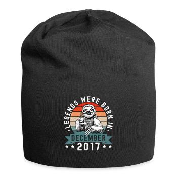 Legends Were Born In December 2017 Sloth Sloth - Jersey Beanie - black - Front