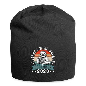 Legends Were Born In December 2020 Sloth Sloth - Jersey Beanie - black - Front