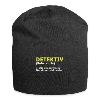 Detektiv - Jersey-Beanie - Anthrazit - Vorne