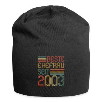 20. Hochzeitstag Beste Ehefrau seit 2003 - Jersey-Beanie - Schwarz - Vorne