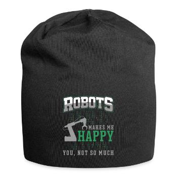 Robot Robotics Engineer Robots - Jersey Beanie - black - Front