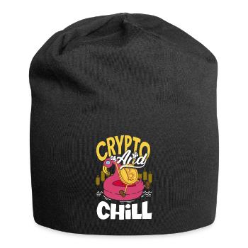 Crypto And Chill Cryptocurrency BTC - Jersey Beanie - black - Front