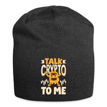 Talk Crypto To Me Cryptocurrency Mining BTC - Jersey-Beanie - Anthrazit - Vorne