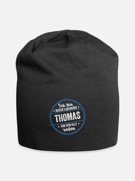 Ich bin dieser legendärer Thomas Name - Jersey-Beanie - Schwarz
