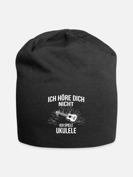 Ukulele Ukulele-Spieler Ukulelist - Jersey-Beanie - Schwarz