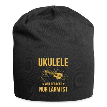 Ukulele Ukulele-Spieler Ukulelist - Jersey-Beanie - Schwarz - Vorne