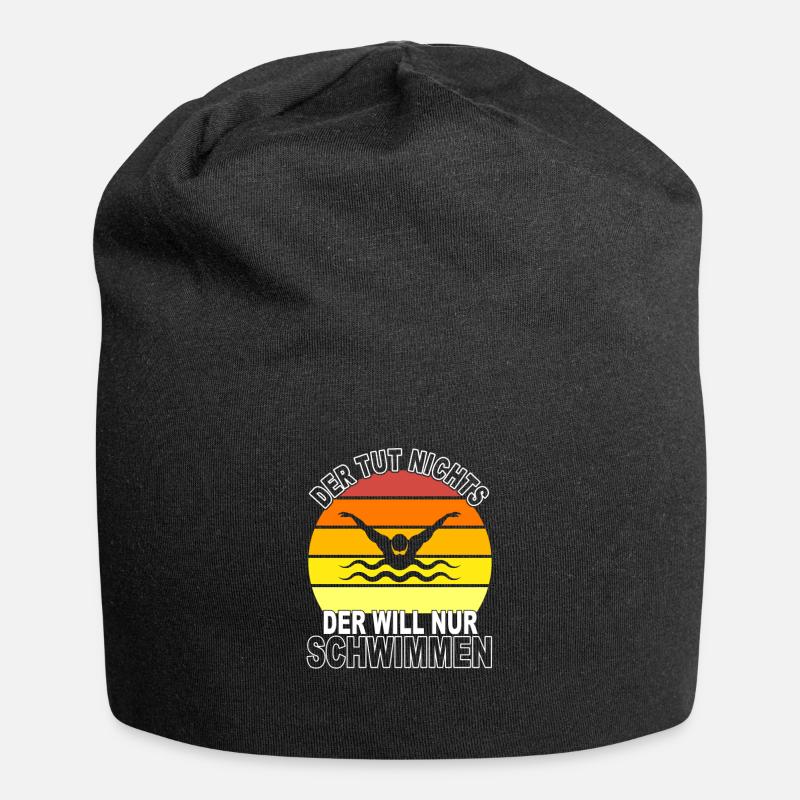 Schwimmen Spruch - Jersey-Beanie - Schwarz