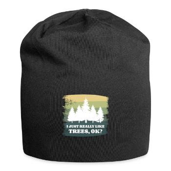 J’aime vraiment les arbres ok Bushcraft Camping - Bonnet en jersey - noir - Devant