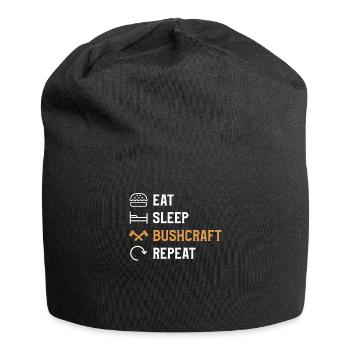 Mangez Sleep Bushcraft Repeat Survival Camping Camper - Bonnet en jersey - noir - Devant