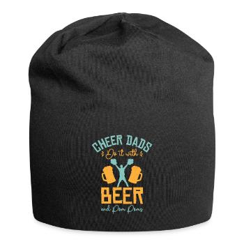 Cheerleader Proud Cheer Dad Cheerleading Beer - Jersey Beanie - black - Front