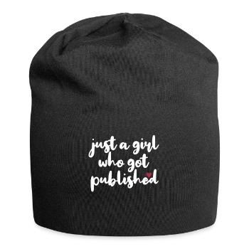 Just Published Author Shirt Women, Pub Day T Shirt - Jersey Beanie - black - Front