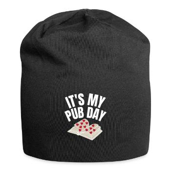 Just Published Author Shirt Women, Pub Day T Shirt - Jersey Beanie - black - Front