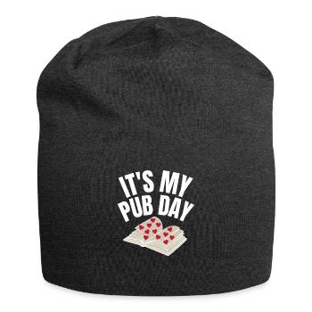 Just Published Author Shirt Women, Pub Day T Shirt - Jersey Beanie - charcoal grey - Front