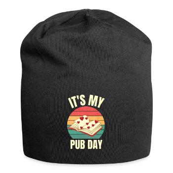 Just Published Author Shirt Women, Pub Day T Shirt - Jersey Beanie - black - Front