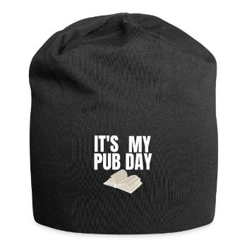 Just Published Author Shirt Women, Pub Day T Shirt - Jersey Beanie - black - Front