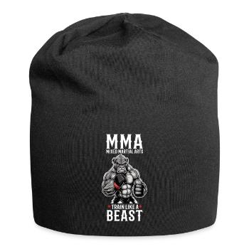 MMA Gorilla - Käfigkämpfer Freies Kämpfen - Jersey-Beanie - Schwarz - Vorne