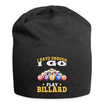 Ich geh Billard spielen Snooker Billardspieler - Jersey-Beanie - Schwarz - Vorne