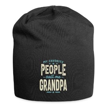 My Favorite People Call Me Grandpa - Jersey Beanie - black - Front