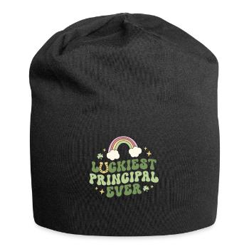 Le directeur le plus chanceux de tous les temps Clover Retro St Patricks - Bonnet en jersey - noir - Devant