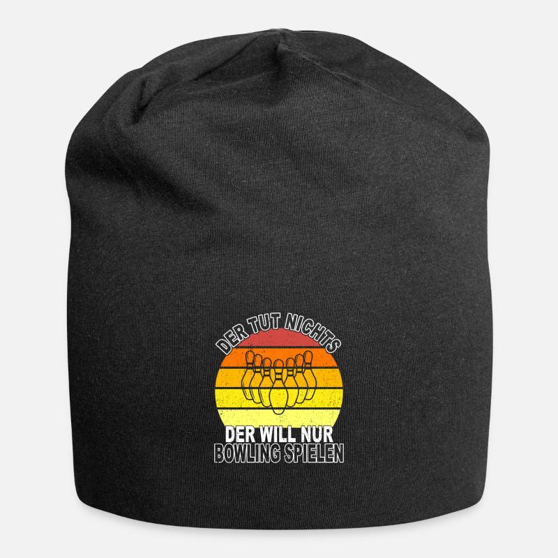 Bowling Spruch - Jersey-Beanie - Schwarz