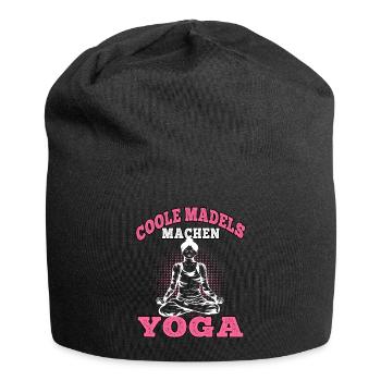 Coole Mädels machen Yoga Namasté Meditation - Jersey-Beanie - Schwarz - Vorne