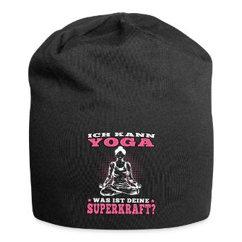 Yoga Ich kann Yoga machen Namasté Meditation - Jersey-Beanie - Schwarz - Vorne