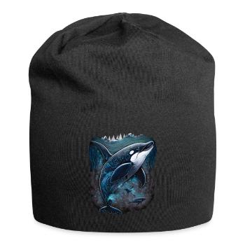 Colorful killer whale watching Orca whale watching - Jersey Beanie - black - Front