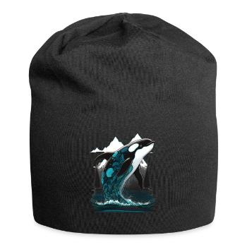 Colorful killer whale watching Orca whale watching - Jersey Beanie - black - Front