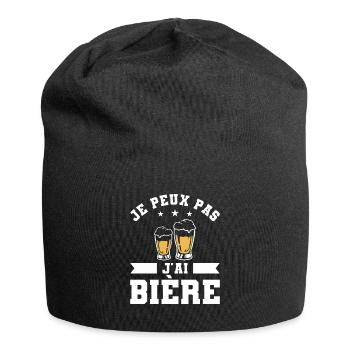 Je Peux Pas J'ai Bière Boire Alcool - Bonnet en jersey - noir - Devant