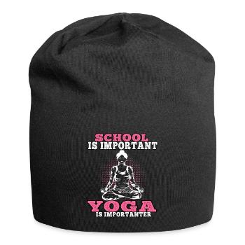Yoga is more important Namasté meditation - Jersey Beanie - black - Front