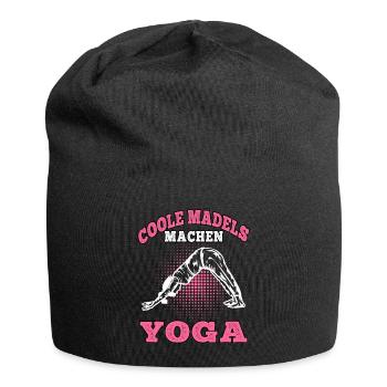 Coole Mädels machen Yoga Namasté Meditation - Jersey-Beanie - Schwarz - Vorne