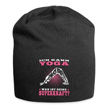 Yoga Ich kann Yoga machen Namasté Meditation - Jersey-Beanie - Schwarz - Vorne