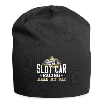 Slot Car Racing fait ma journée - Bonnet en jersey - noir - Devant