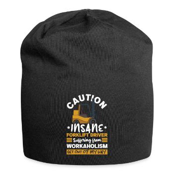 Achtung Wahnsinniger Gabelstaplerfahrer Gabelstapler - Jersey-Beanie - Schwarz - Vorne