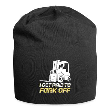 Gabelstaplerfahrer Gabelstaplerfahrer Gabelstapler - Jersey-Beanie - Schwarz - Vorne