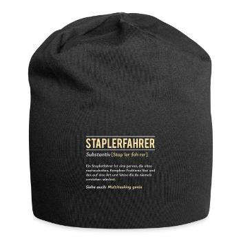 Forklift Driver Definition Meaning Truck Operator - Jersey Beanie - black - Front