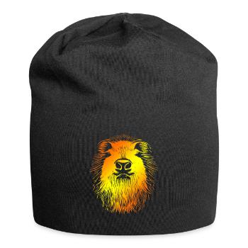 Fastnacht - Karneval - Capybara - Kostüm - Jersey-Beanie - Schwarz - Vorne