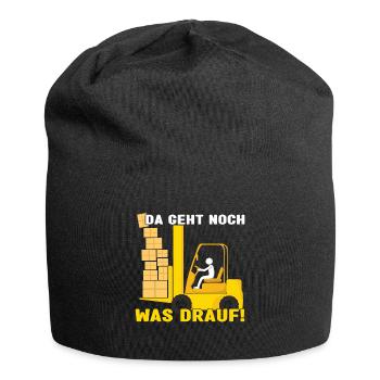 More Come Forklift Driver Operator Truck - Jersey Beanie - black - Front