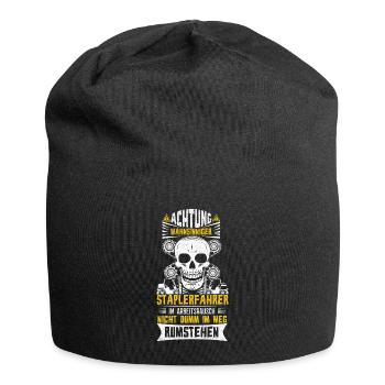 Attention Forklift Driver Crazy Truck Forklift - Jersey Beanie - black - Front
