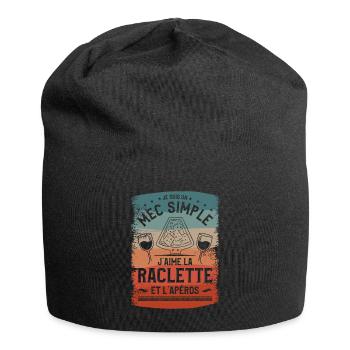 Je Suis Un Mec Simple J'aime La Raclette Et - Bonnet en jersey - noir - Devant