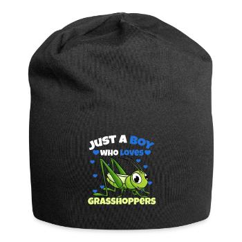 Juste un garçon qui aime les sauterelles - Bonnet en jersey - noir - Devant