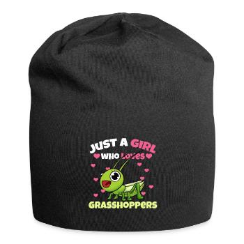 Juste une fille qui aime les sauterelles - Bonnet en jersey - noir - Devant